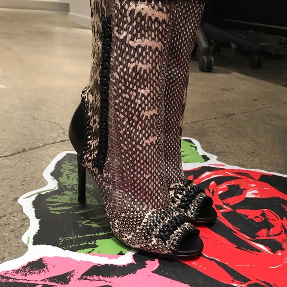 ✨Coming Soon! Jason Wu Snakeskin Peep Toe Boots✨ - Picture 3 of 3